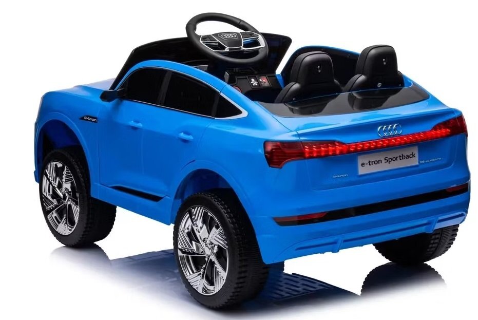 Audi Masinuta electrica pentru copii cu licenta E-Tron Sportback Blue cu telecomanda 2.4Gacumulator 12V4.5Ahmotoare 80wlumini ledmuzicapornire la butonusi cu deschideremp3usbfunctie swing3 viteze din telecomanda