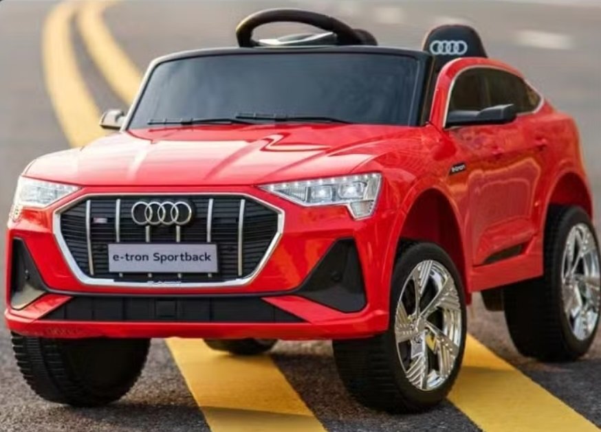 Audi Masinuta electrica pentru copii cu licenta E-Tron Sportback Red cu telecomanda 2.4Gacumulator 12V4.5Ahmotoare 80wlumini ledmuzicapornire la butonusi cu deschideremp3usbfunctie swing3 viteze din telecomanda