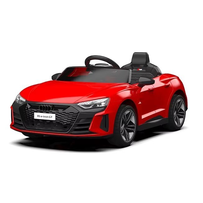 Audi Masinuta electrica pentru copii cu licenta RS E-Tron GT RedTelecomandaRoti EVAAcumulator 12V 45AhIncarcator inclusCentura de sigurantaLumini LEDSlow StartIndicator baterieUsi cu deschidereSistem troller