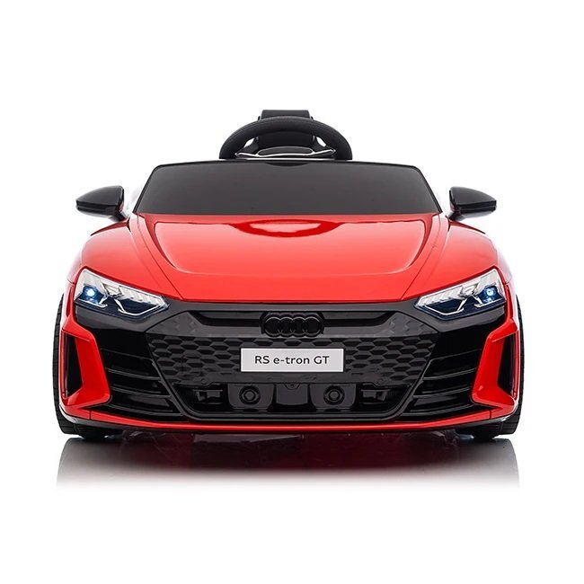 Audi Masinuta electrica pentru copii cu licenta RS E-Tron GT RedTelecomandaRoti EVAAcumulator 12V 45AhIncarcator inclusCentura de sigurantaLumini LEDSlow StartIndicator baterieUsi cu deschidereSistem troller