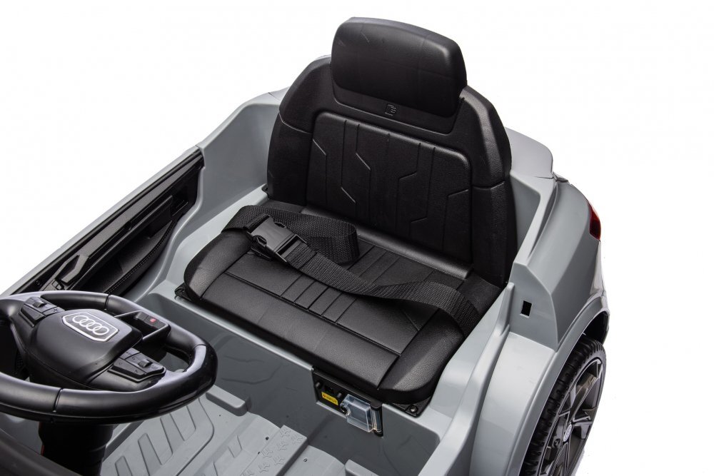Audi Masinuta electrica pentru copii cu licenta SQ8 E-Tron 12V Greyechipare Premiumtelecomanda 24G2 motoarex39wroti EVAscaun din pielesuspensiiusi cu deschiderelumini LEDmuzica
