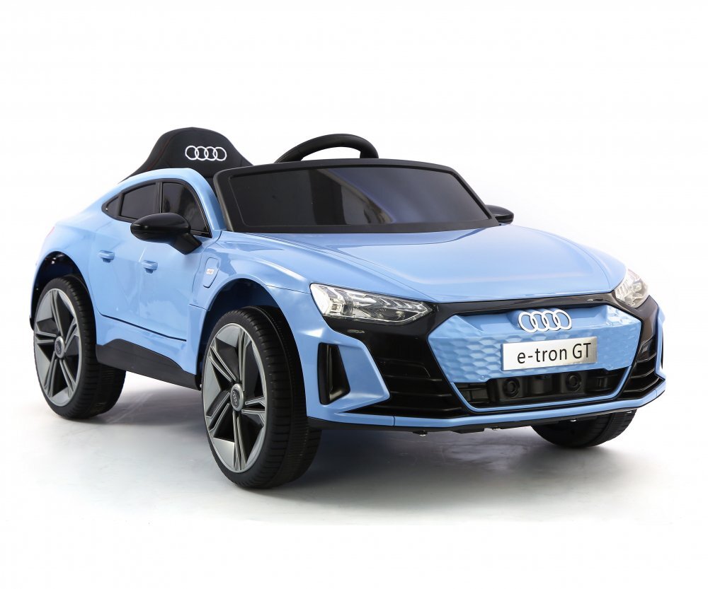 Audi Masinuta electrica pentru copii e-Tron GT Blue cu licentaradiocomanda 2.4Groti EVAdoua motoareacumulator 12Vfaruri si stopuri LEDacumulator 12V45Ahdoua motoareoglinzi retrovizoareunitate o cu muzica