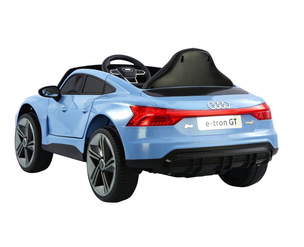 Audi Masinuta electrica pentru copii e-Tron GT Blue cu licentaradiocomanda 2.4Groti EVAdoua motoareacumulator 12Vfaruri si stopuri LEDacumulator 12V45Ahdoua motoareoglinzi retrovizoareunitate o cu muzica