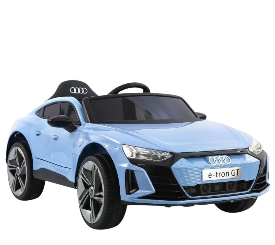 Audi Masinuta electrica pentru copii e-Tron GT Blue cu licentaradiocomanda 2.4Groti EVAdoua motoareacumulator 12Vfaruri si stopuri LEDacumulator 12V45Ahdoua motoareoglinzi retrovizoareunitate o cu muzica