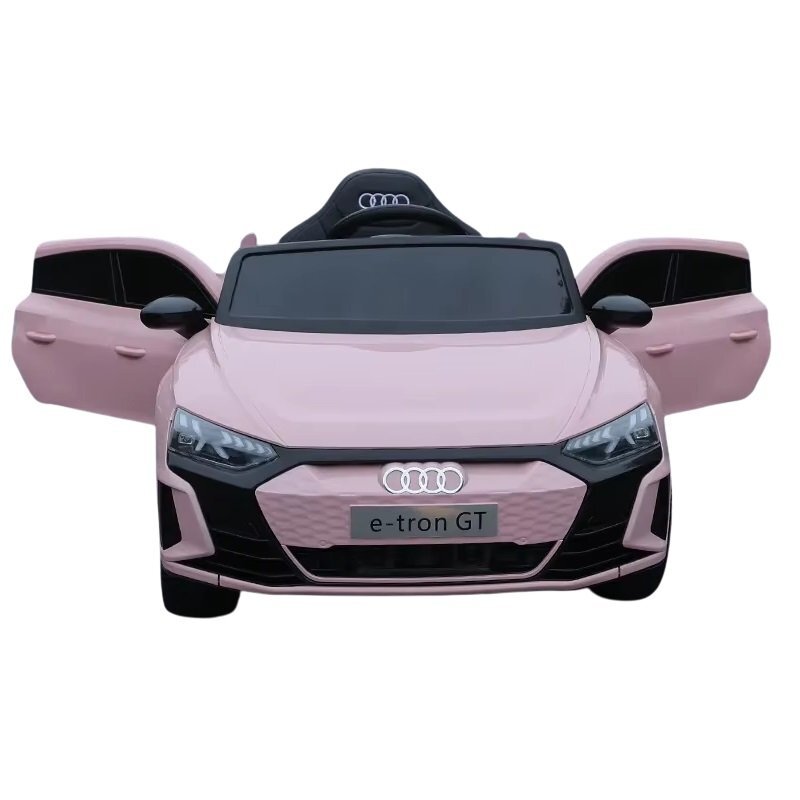 Audi Masinuta electrica pentru copii e-Tron GT Pink cu licentaradiocomanda 2.4Groti EVAdoua motoareacumulator 12Vfaruri si stopuri LEDacumulator 12V45Ahdoua motoareoglinzi retrovizoareunitate o cu muzica