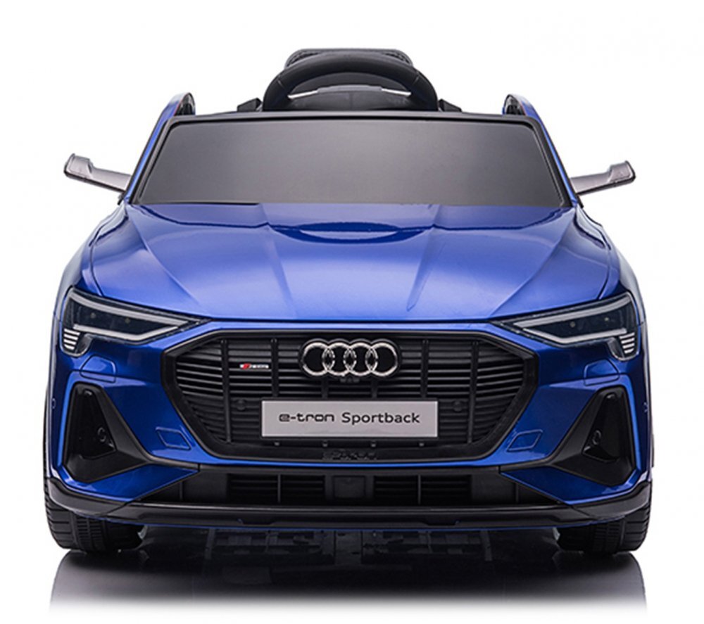 Audi Masinuta electrica pentru copii E-Tron SportBack Blue cu licentaroti evascaun pieleacumulator 12Vsuspensiisistem trollerusi cu deschidereslow startlumini LEDmp3usboglinzi retrovizoaresarcina maxima 30 kg
