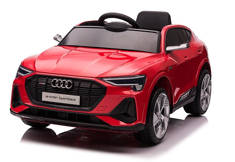 Audi Masinuta electrica pentru copii E-Tron SportBack Red cu licentaroti evascaun pieleacumulator 12Vsuspensiisistem trollerusi cu deschidereslow startlumini LEDmp3usboglinzi retrovizoaresarcina maxima 30 kg