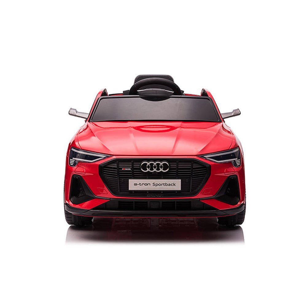 Audi Masinuta electrica pentru copii E-Tron SportBack Red cu licentaroti evascaun pieleacumulator 12Vsuspensiisistem trollerusi cu deschidereslow startlumini LEDmp3usboglinzi retrovizoaresarcina maxima 30 kg