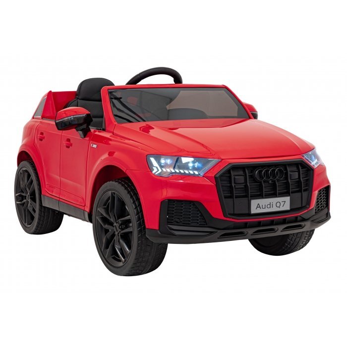 Audi Masinuta electrica pentru copii Q7 New Lift rosu 70W cu telecomanda pornire lenta panou o scaun piele si roti din spuma Eva