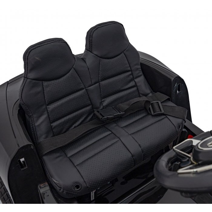 Audi Masinuta electrica pentru copii R8 police negru 70W cu telecomanda lumini suspensii scaun piele si roti din spuma Eva