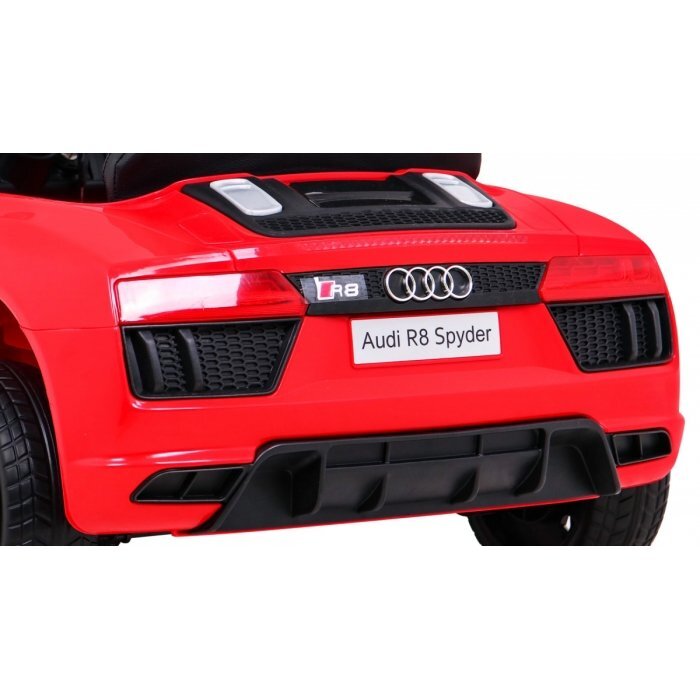 Audi Masinuta electrica pentru copii R8 rosu 70W cu telecomanda lumini suspensii scaun piele si roti din spuma Eva