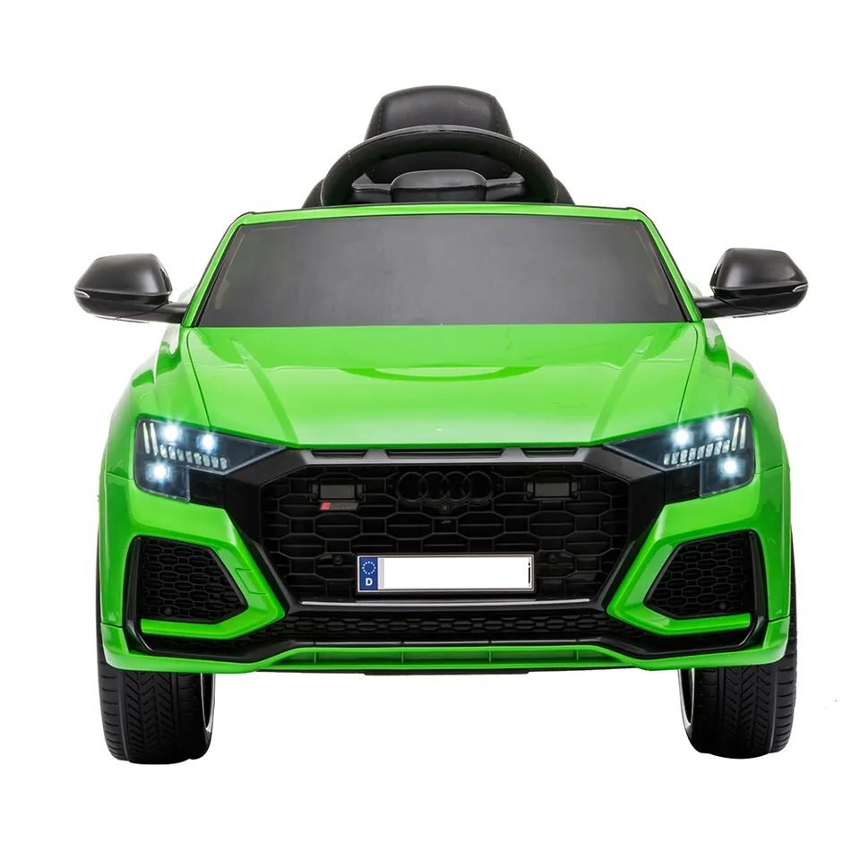 Audi Masinuta electrica pentru copii RS Q8 Green 70W cu echipare premiumacumulator 12V7Ah detasabilscaun pieleroti din cauciuc evaoglinzi retrovizoaresuspensiilumini ledradio mp3 playerusbsarcina maxima 25 kg