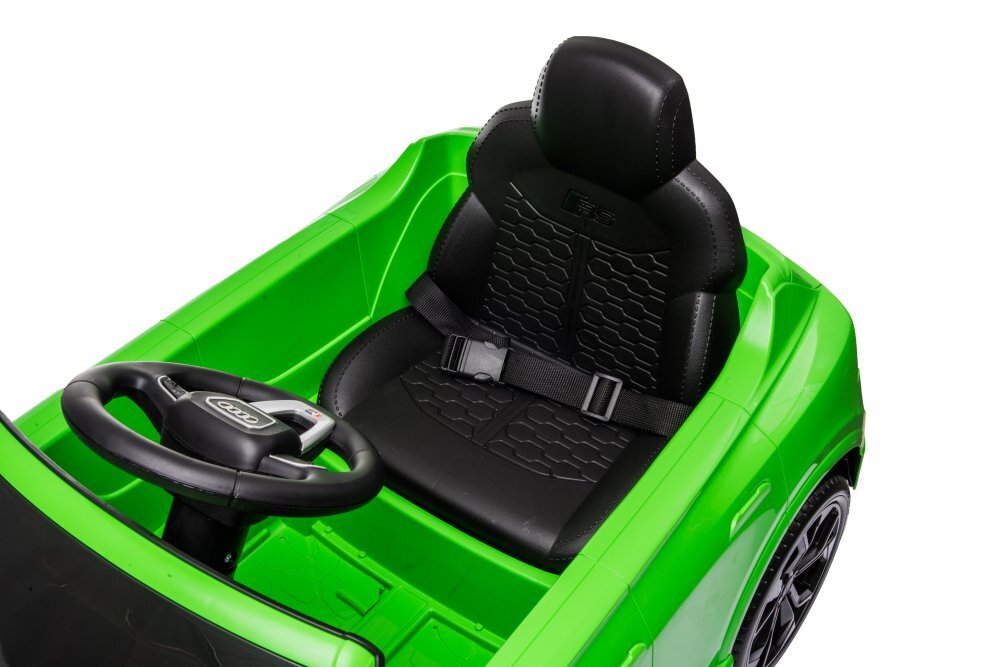 Audi Masinuta electrica pentru copii RS Q8 Green 70W cu echipare premiumacumulator 12V7Ah detasabilscaun pieleroti din cauciuc evaoglinzi retrovizoaresuspensiilumini ledradio mp3 playerusbsarcina maxima 25 kg