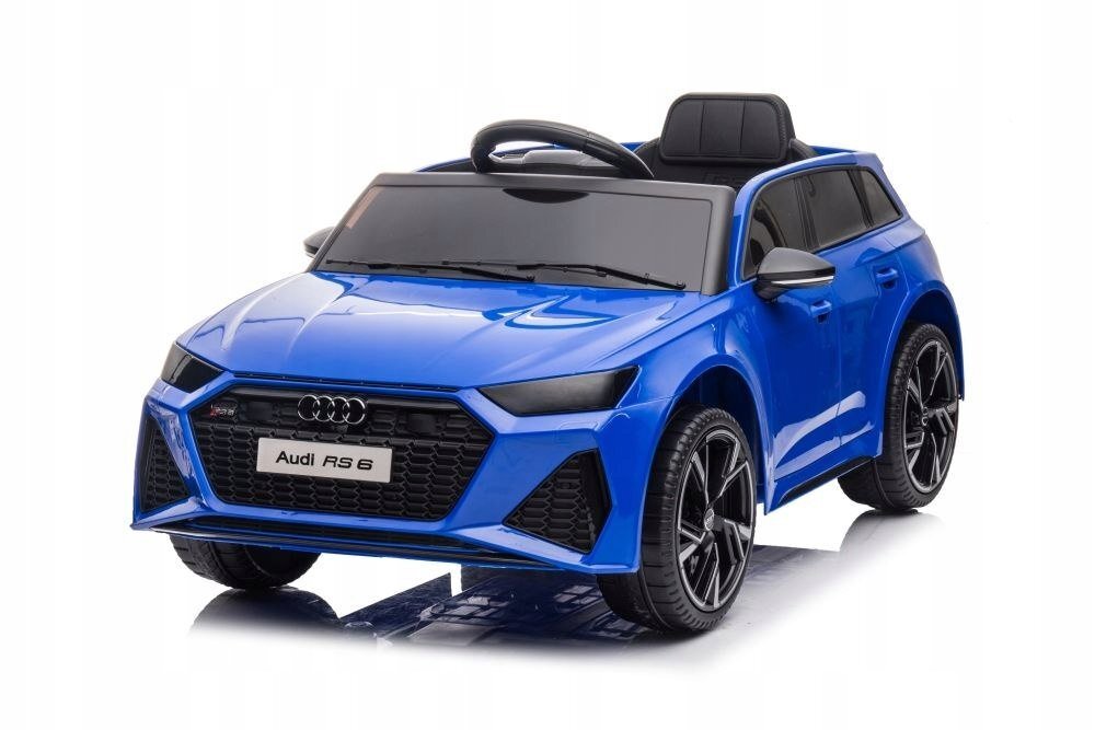 Audi Masinuta electrica pentru copii RS6 BRD-2118 Blue cu telecomanda 2.4G 2 motoare 45W fiecare baterie 12V si 4.5Ah sistem o integrat MP3 USB si Bluetooth faruri si stopuri luminoase 102 x 43 x 60 cm