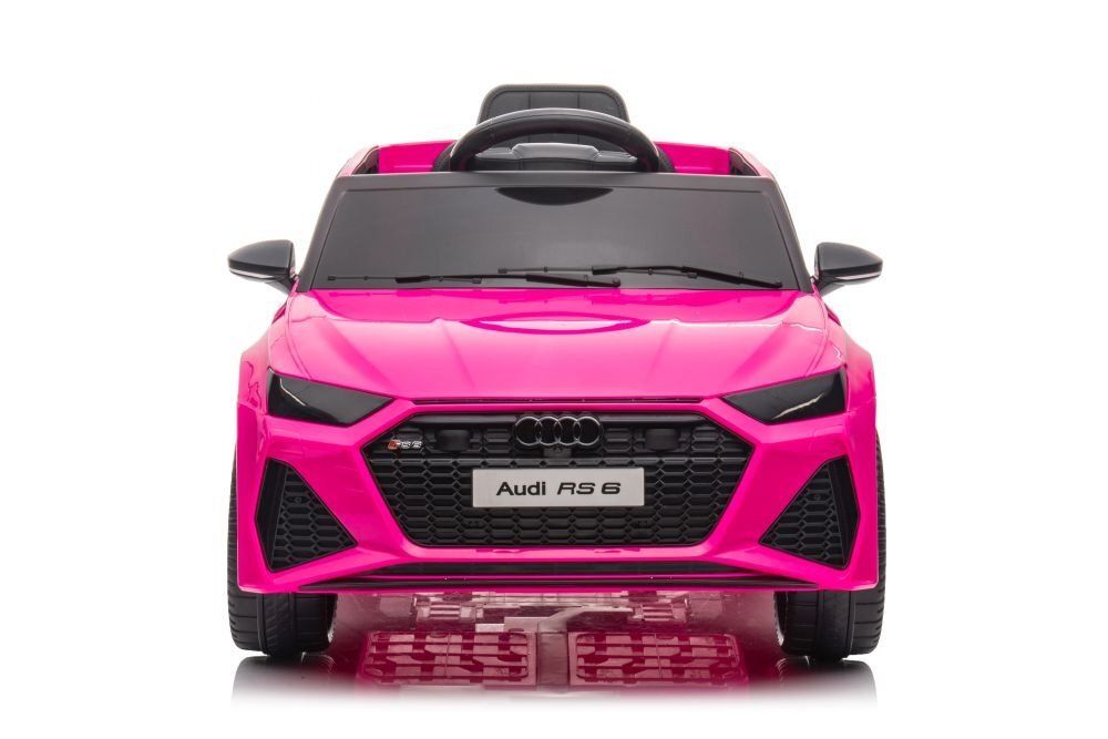 Audi Masinuta electrica pentru copii RS6 BRD-2118 Pink cu telecomanda 2.4G 2 motoare 45W fiecare baterie 12V si 4.5Ah sistem o integrat MP3 USB si Bluetooth faruri si stopuri luminoase 102 x 43 x 60 cm