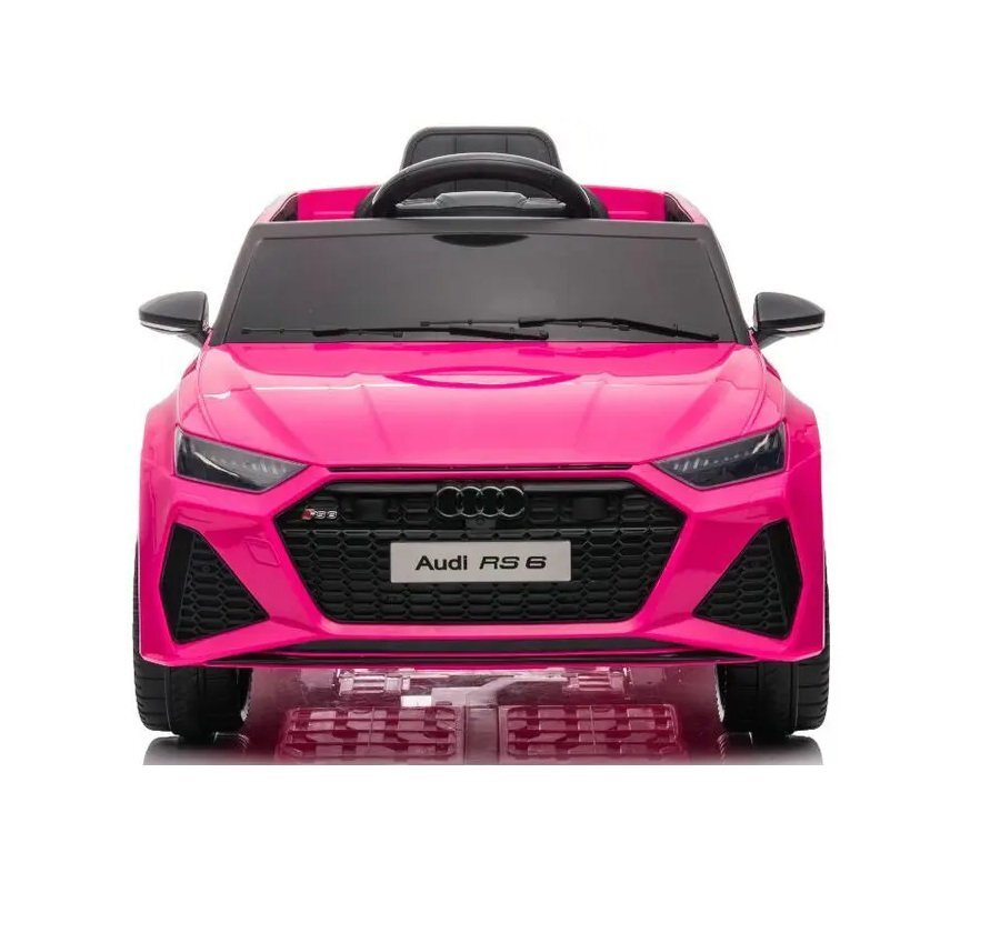 Audi Masinuta electrica pentru copii RS6 Pink cu roti EVA 70W telecomanda pornire la buton roti Eva si scaun piele