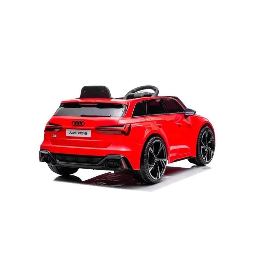 Audi Masinuta electrica pentru copii RS6 Red cu roti EVA 70W telecomanda pornire la buton roti Eva si scaun piele
