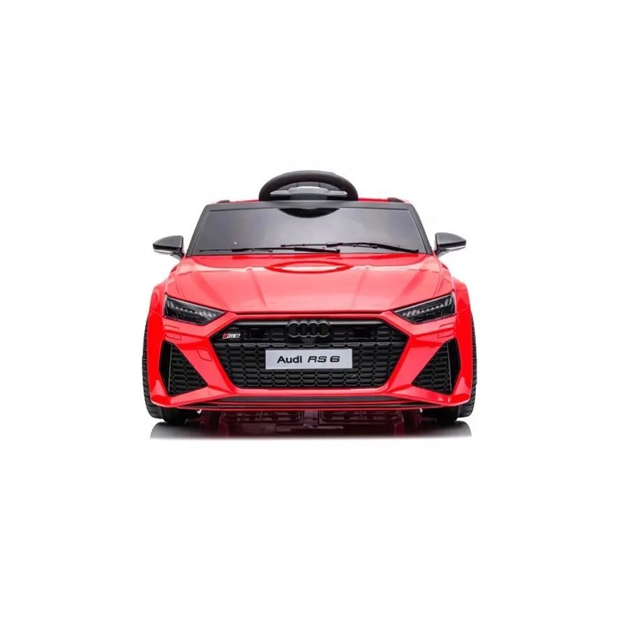 Audi Masinuta electrica pentru copii RS6 Red cu roti EVA 70W telecomanda pornire la buton roti Eva si scaun piele