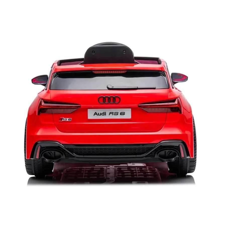 Audi Masinuta electrica pentru copii RS6 Red cu roti EVA 70W telecomanda pornire la buton roti Eva si scaun piele