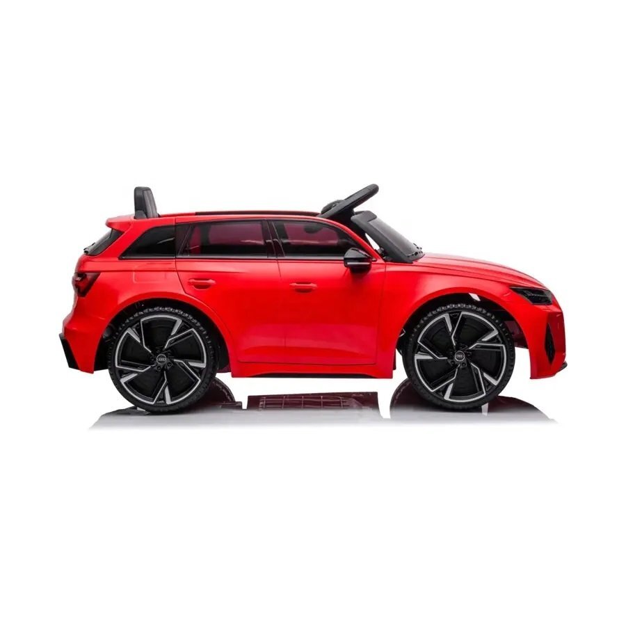Audi Masinuta electrica pentru copii RS6 Red cu roti EVA 70W telecomanda pornire la buton roti Eva si scaun piele