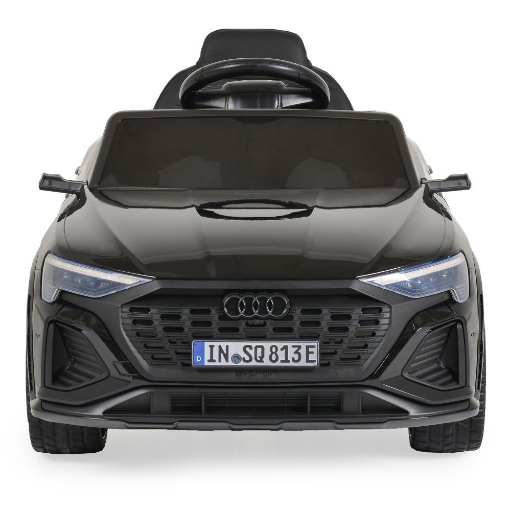 Audi Masinuta electrica pentru copii SQ8 E-Tron Black vopsitroti EVAtelecomanda 2.4G2 motoarex25wlumini LEDunitate o cu BluetoothUSBMP3volum reglabilacumulator 12V7Ahpornire la butoncenturasarcina admisa 25kg