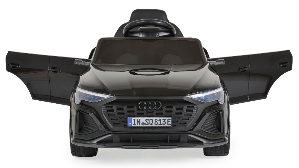 Audi Masinuta electrica pentru copii SQ8 E-Tron Black vopsitroti EVAtelecomanda 2.4G2 motoarex25wlumini LEDunitate o cu BluetoothUSBMP3volum reglabilacumulator 12V7Ahpornire la butoncenturasarcina admisa 25kg