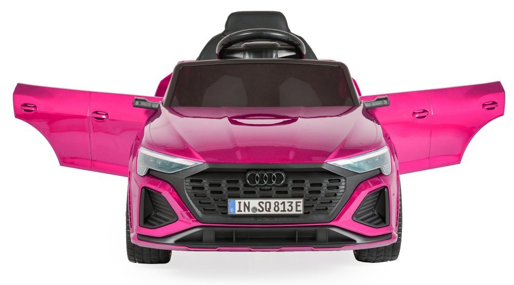 Audi Masinuta electrica pentru copii SQ8 E-Tron Pink vopsitroti EVAtelecomanda 2.4G2 motoarex25wlumini LEDunitate o cu BluetoothUSBMP3volum reglabilacumulator 12V7Ahpornire la butoncenturasarcina admisa 25kg