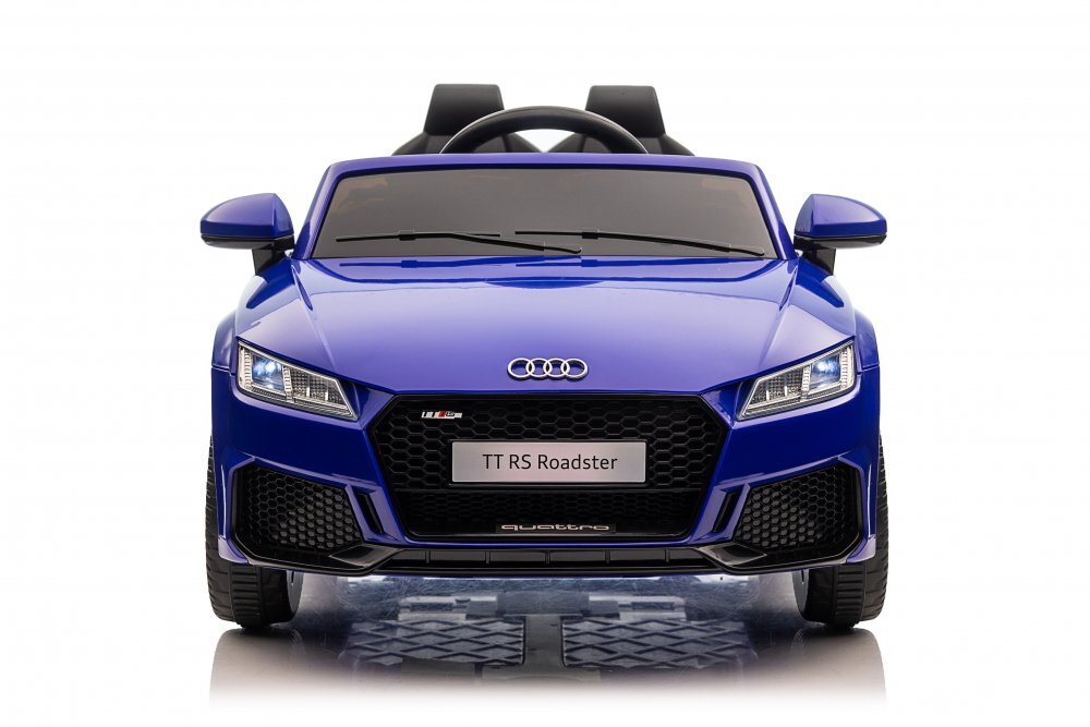 Audi Masinuta electrica pentru copii TTRS Roadster Saphire Blue 12V cu licentamotoare 2x30wroti EVAscaun din pieleusi cu deschiderefaruri si stopuri LEDunitate o cu muzicacentura de siguranta