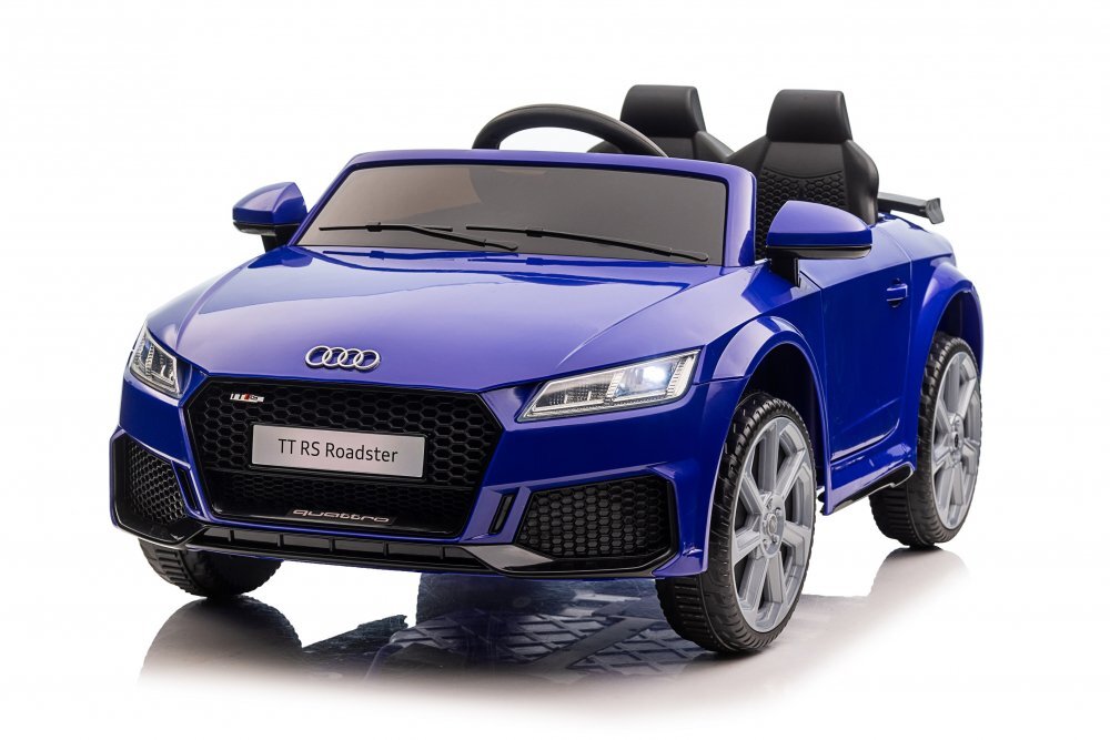 Audi Masinuta electrica pentru copii TTRS Roadster Saphire Blue 12V cu licentamotoare 2x30wroti EVAscaun din pieleusi cu deschiderefaruri si stopuri LEDunitate o cu muzicacentura de siguranta
