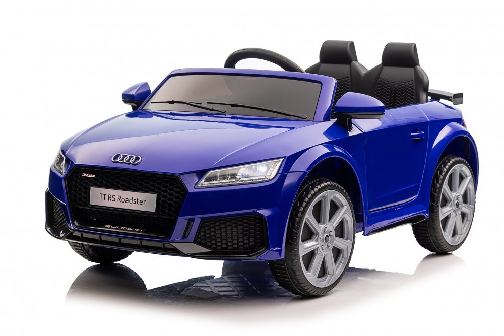 Audi Masinuta electrica pentru copii TTRS Roadster Saphire Blue 12V cu licentamotoare 2x30wroti EVAscaun din pieleusi cu deschiderefaruri si stopuri LEDunitate o cu muzicacentura de siguranta