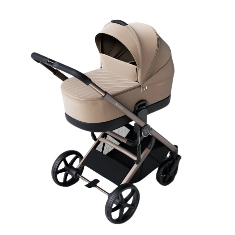 AVIONAUT Carucior pentru copii Sirius Beige 2 in 1 cu suspensie maner telescopic geanta greutate admisa 22 kg