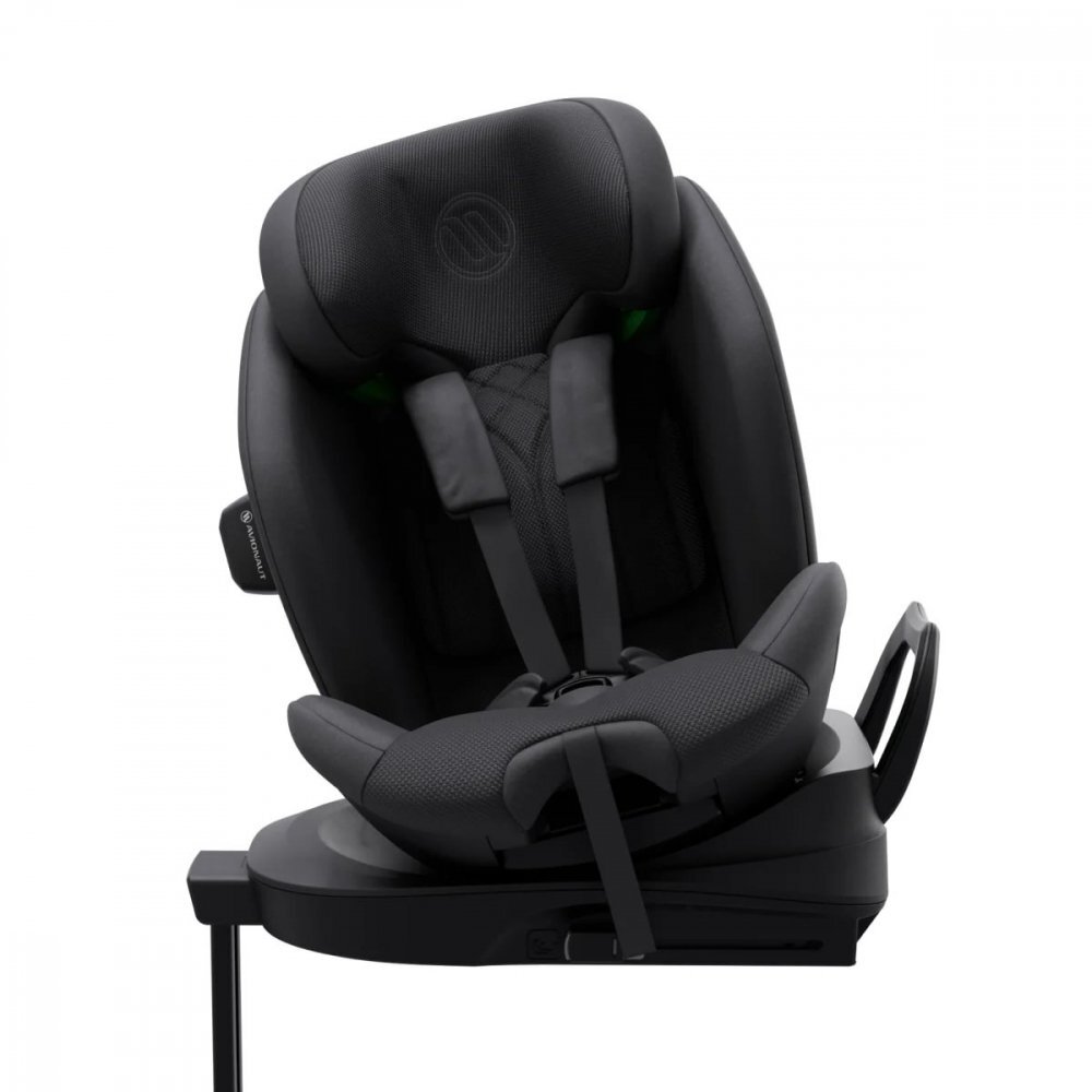 AVIONAUT Scaun auto cu isofix Stardust Airflow Black rotatie 360 grade picior de sustinere spatar reglabil