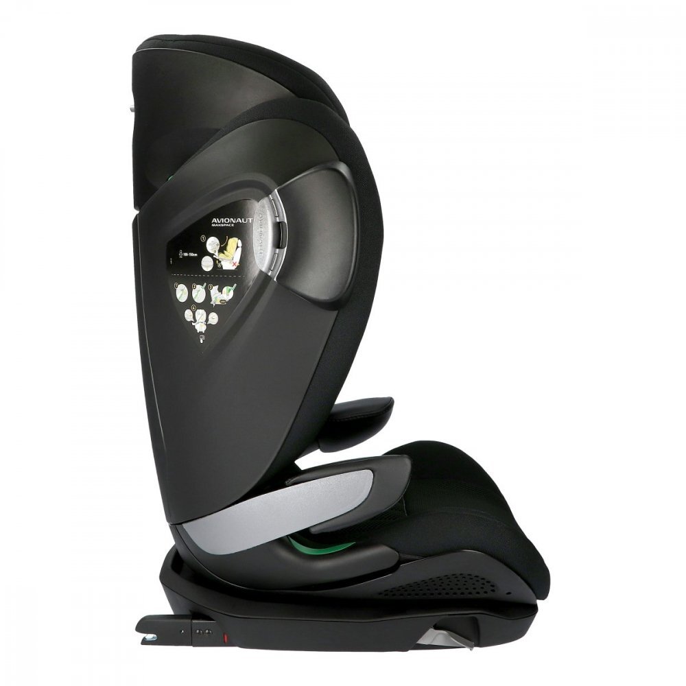 AVIONAUT Scaun auto pentru copii MaxSpace AirFlow Black cu spatar reglabil tetiera ajustabila testare ADAC