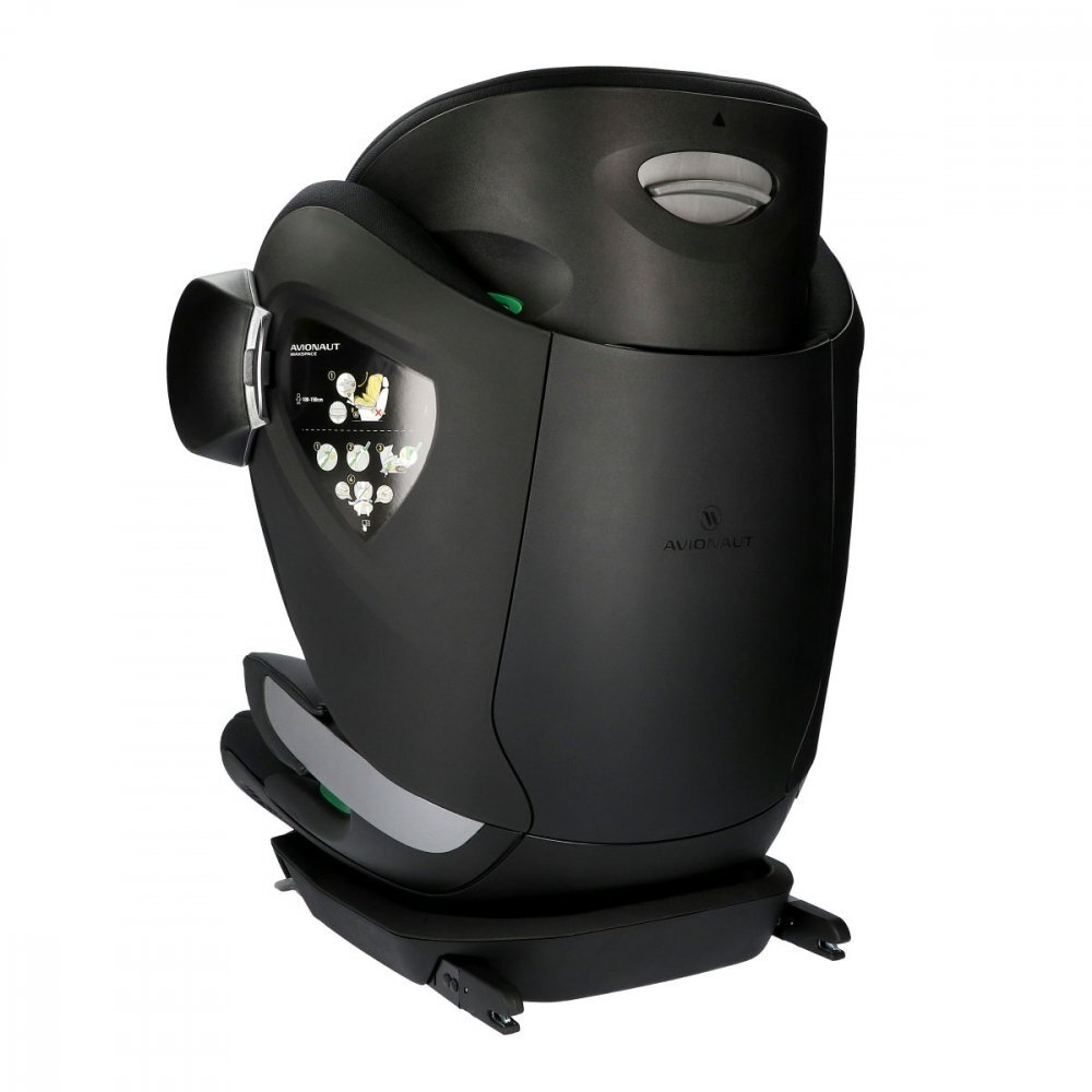 AVIONAUT Scaun auto pentru copii MaxSpace AirFlow Black cu spatar reglabil tetiera ajustabila testare ADAC