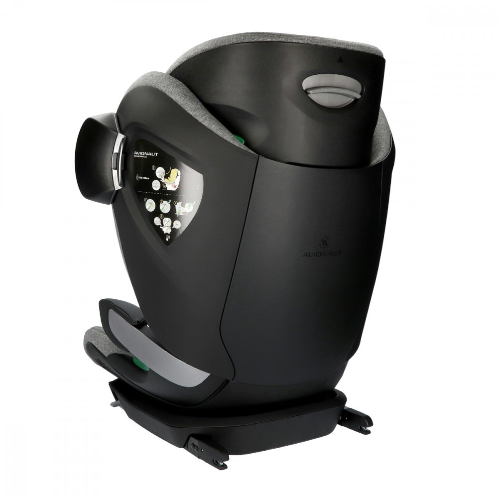 AVIONAUT Scaun auto pentru copii MaxSpace AirFlow Grey cu spatar reglabil tetiera ajustabila testare ADAC