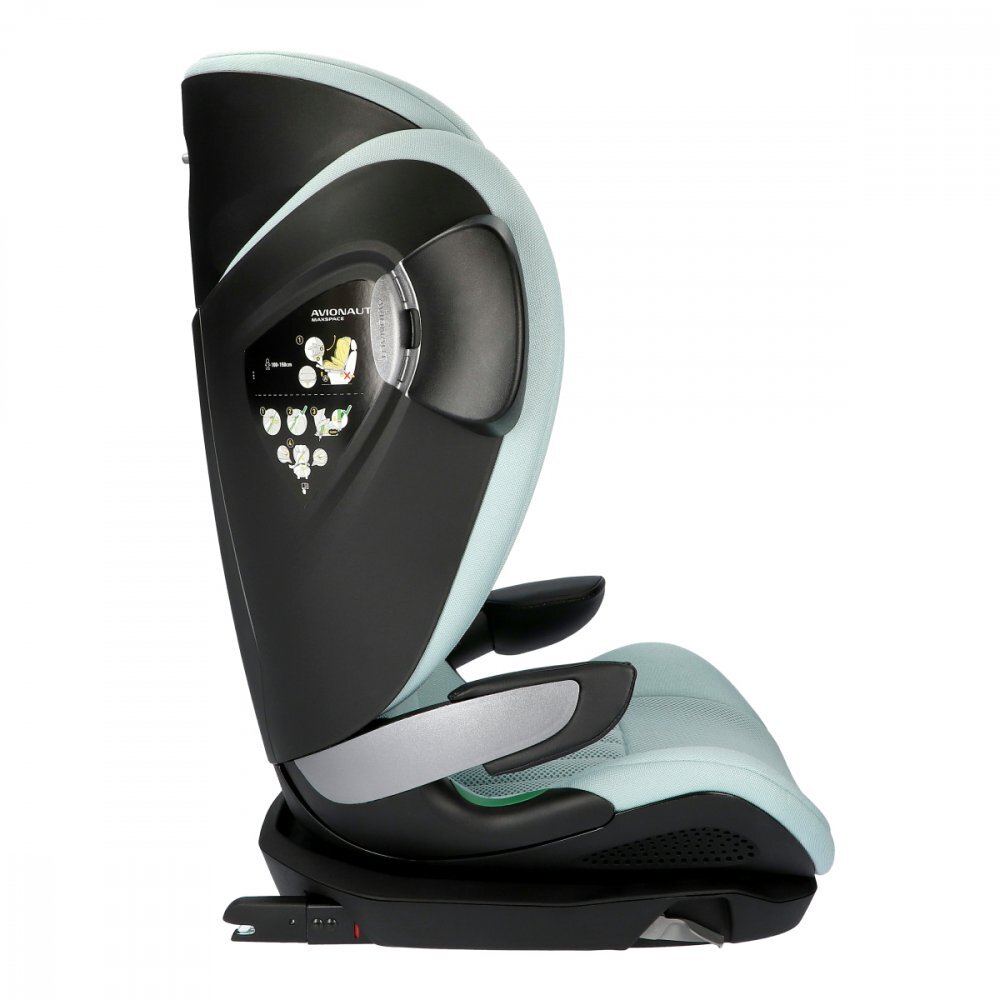 AVIONAUT Scaun auto pentru copii MaxSpace AirFlow Mint cu spatar reglabil tetiera ajustabila testare ADAC