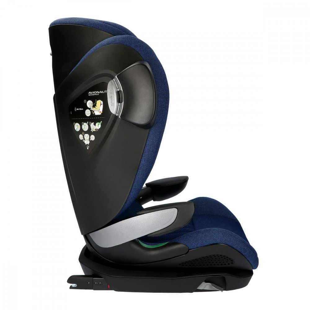 AVIONAUT Scaun auto pentru copii MaxSpace AirFlow Navy cu spatar reglabil tetiera ajustabila testare ADAC