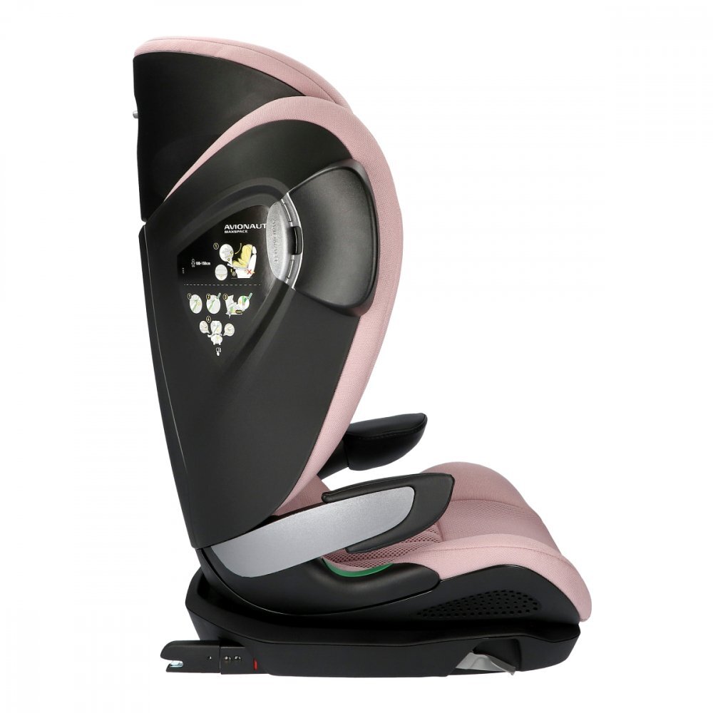 AVIONAUT Scaun auto pentru copii MaxSpace AirFlow Pink cu spatar reglabil tetiera ajustabila testare ADAC
