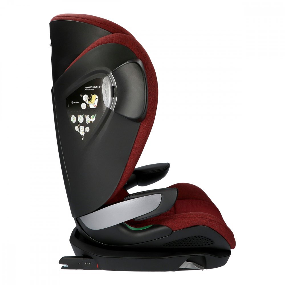 AVIONAUT Scaun auto pentru copii MaxSpace AirFlow Red cu spatar reglabil tetiera ajustabila testare ADAC