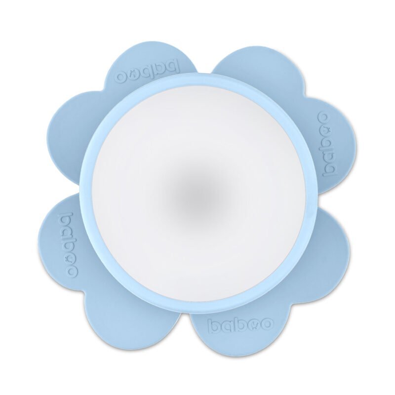 BABOO Bol din silicon cu ventuza Bleu 6 luni+