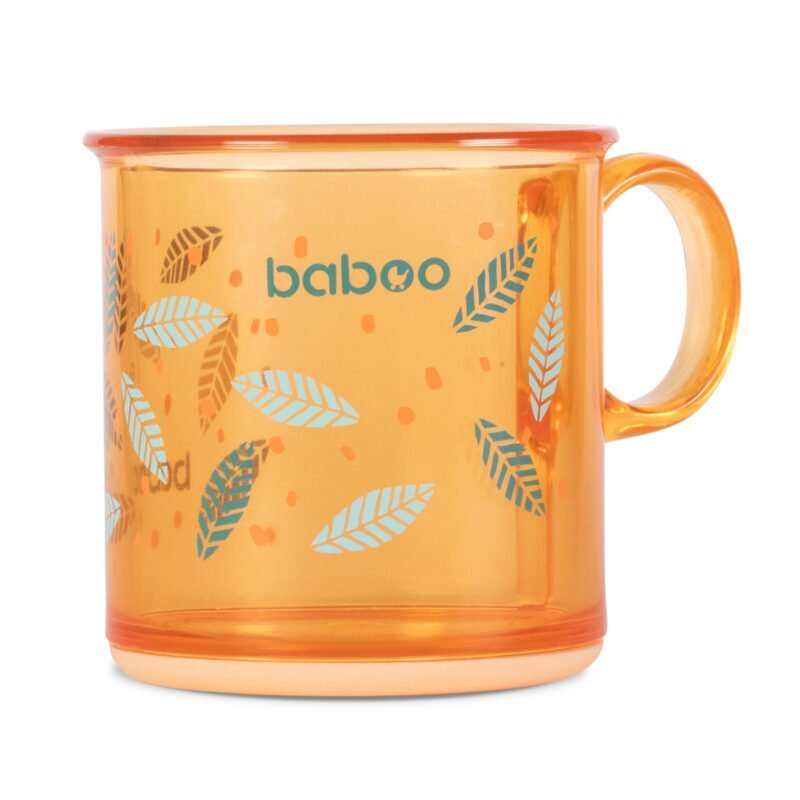 BABOO Cana cu fund antiderapant Portocaliu 170 ml 12 luni+