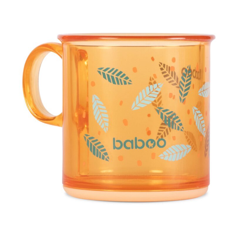 BABOO Cana cu fund antiderapant Portocaliu 170 ml 12 luni+