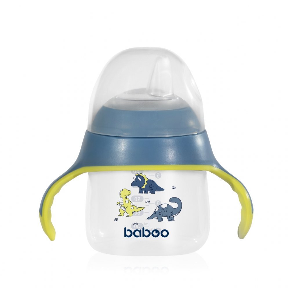 BABOO Cana cu tetina din silicon blue Haze 150 ml 6 luni+