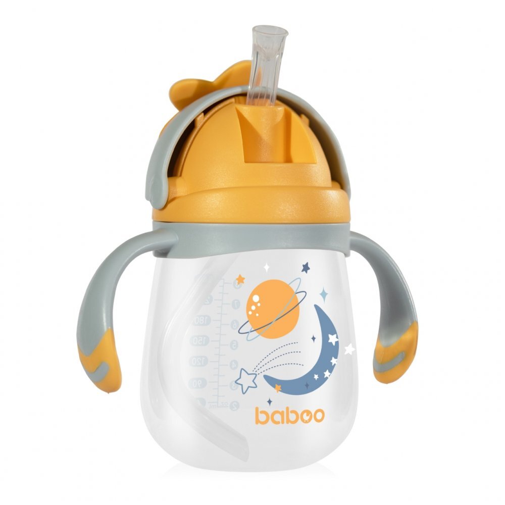 BABOO Cana cu tetina din silicon Blue Haze 240 ml 9 luni+