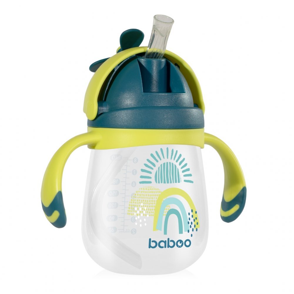 BABOO Cana cu tetina din silicon Lagoon Fiesta 240 ml 9 luni+