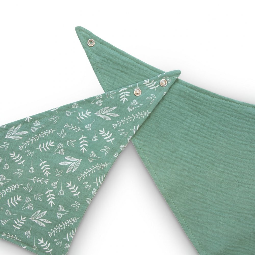 BABOO Set 2 bandane din muselina cu strat dublu Verde 0 luni+