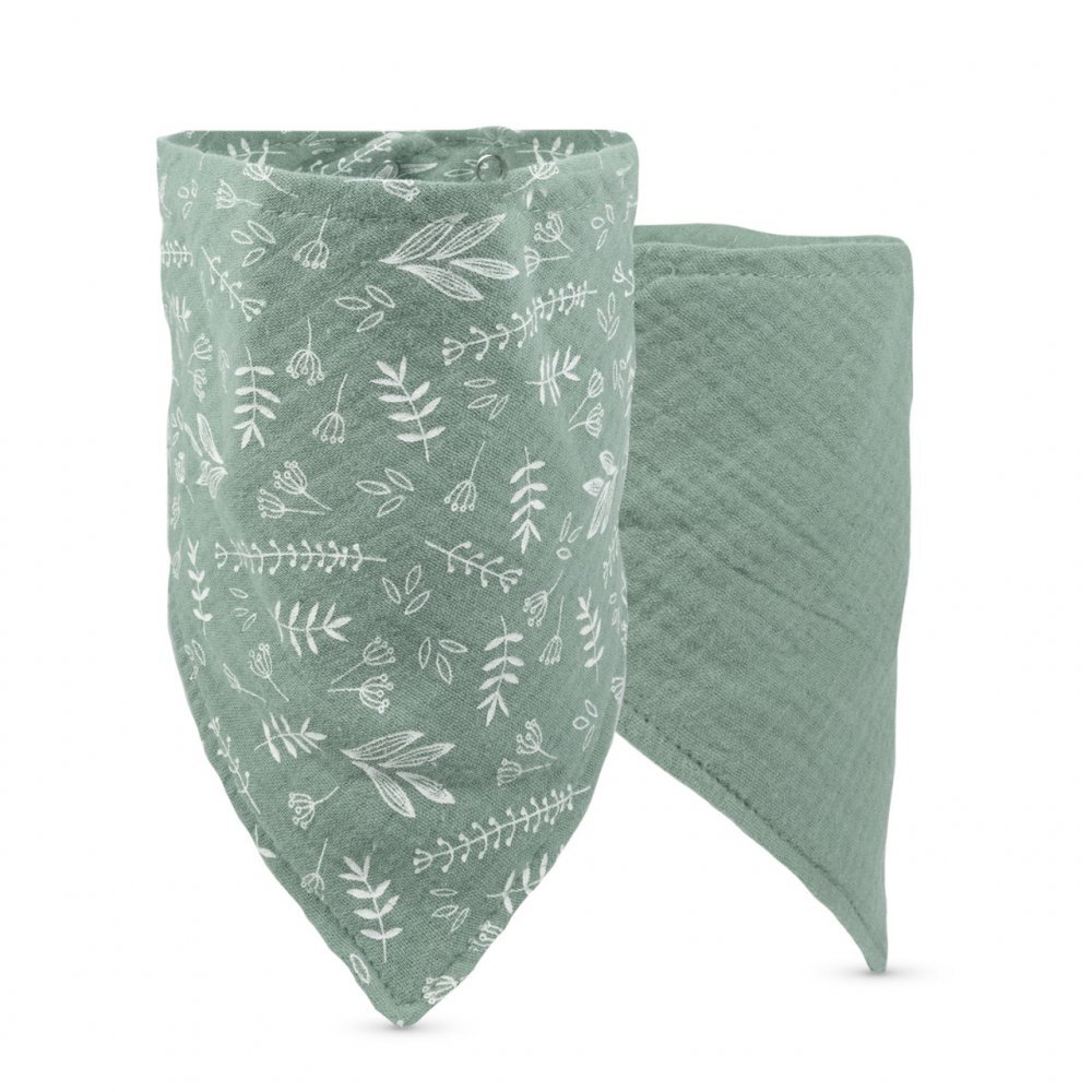 BABOO Set 2 bandane din muselina cu strat dublu Verde 0 luni+