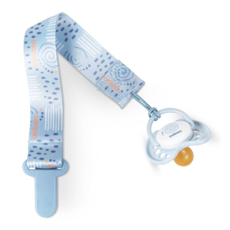 BABOO Suport pentru suzeta din material textil Bleu 0 luni+
