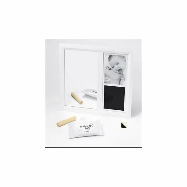 Baby Art Rama cu amprenta si oglinda white black