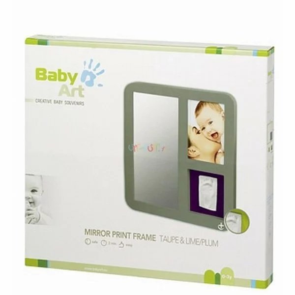 Baby Art Rama cu amprenta si oglinda white black
